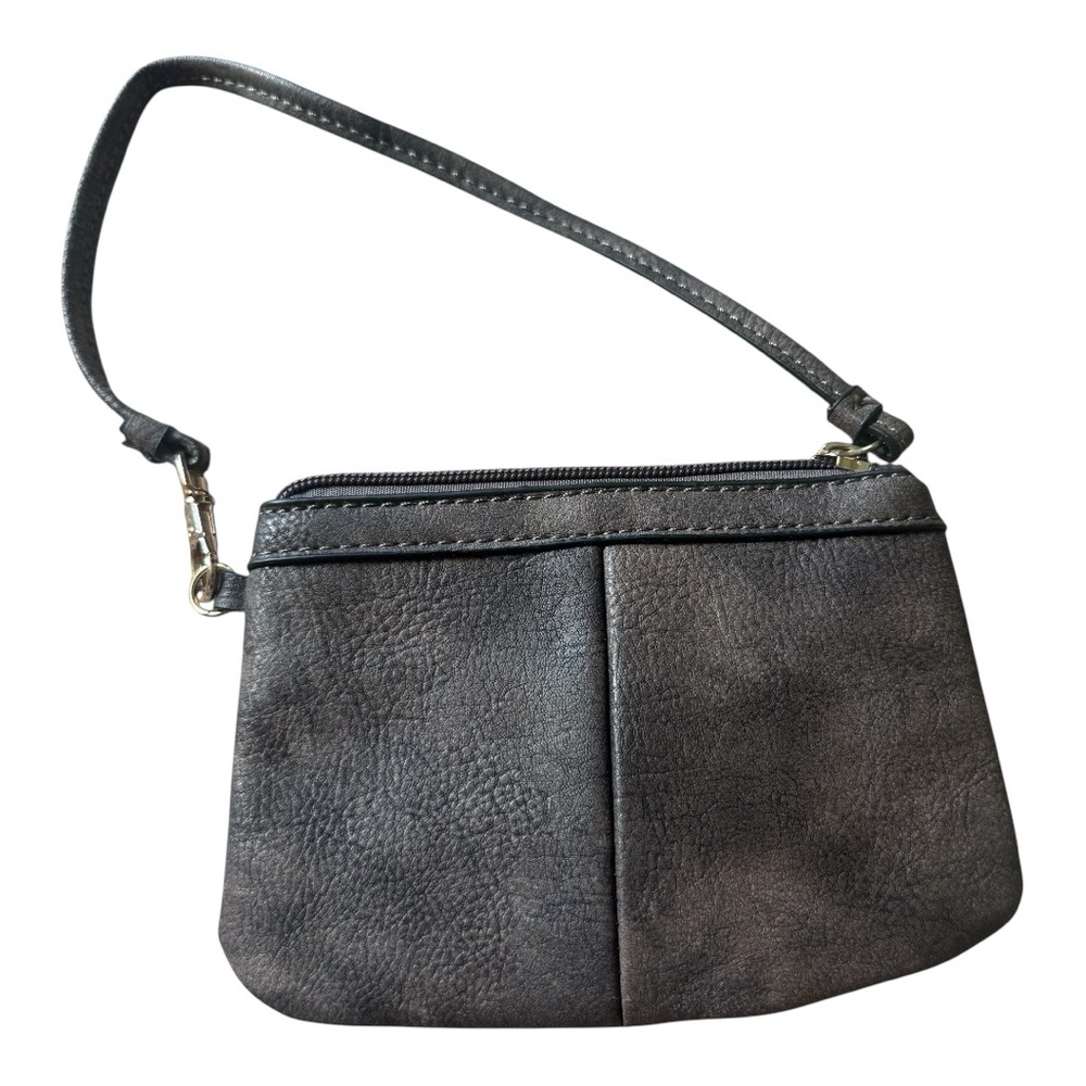 Black Rivet Charcoal Wristlet